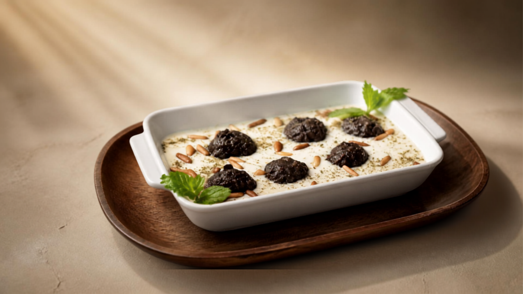 Kebab with yogurt sauce
